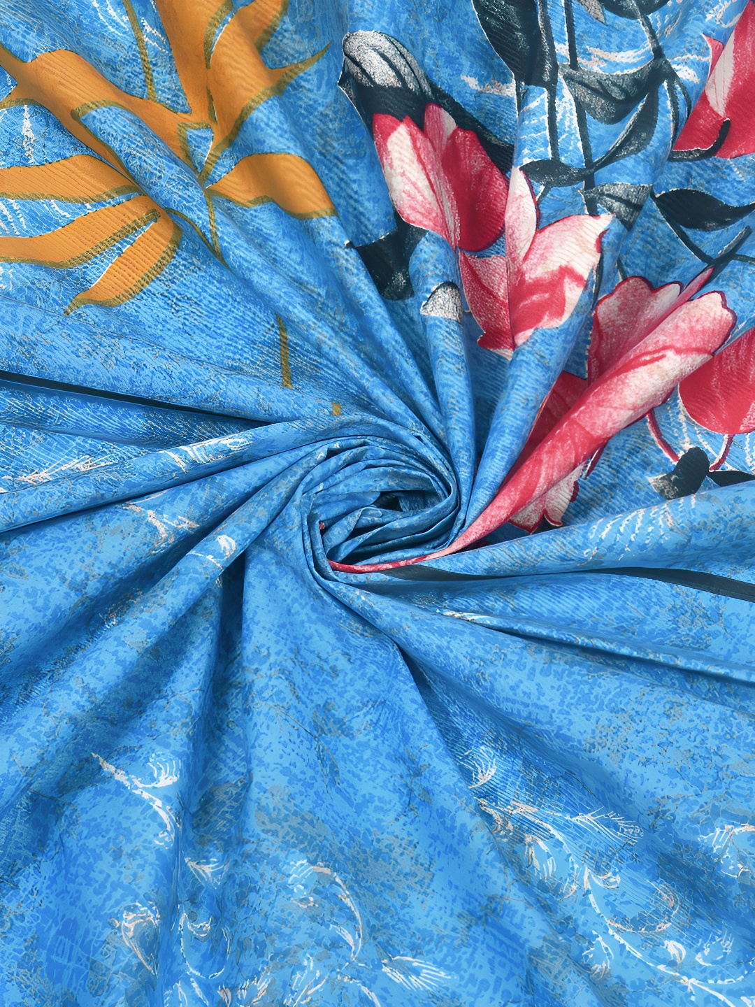 

EverHOME Blue & Pink Floral Cotton 210 TC King Bedsheet With 2 Pillow Covers