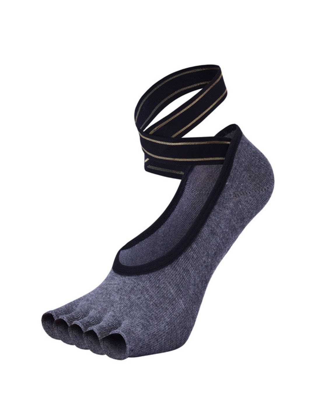 

BAESD Women Non-Slip Grips Ankle-Length Yoga Socks, Grey