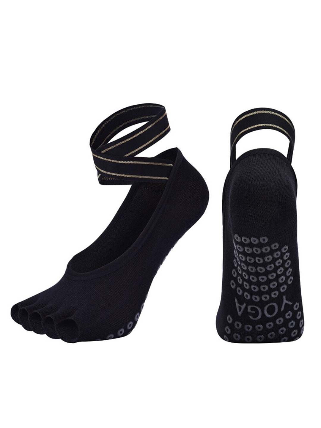 

BAESD Women Non-Slip Grips Anti Slip Shoe Liners Yoga Socks, Black