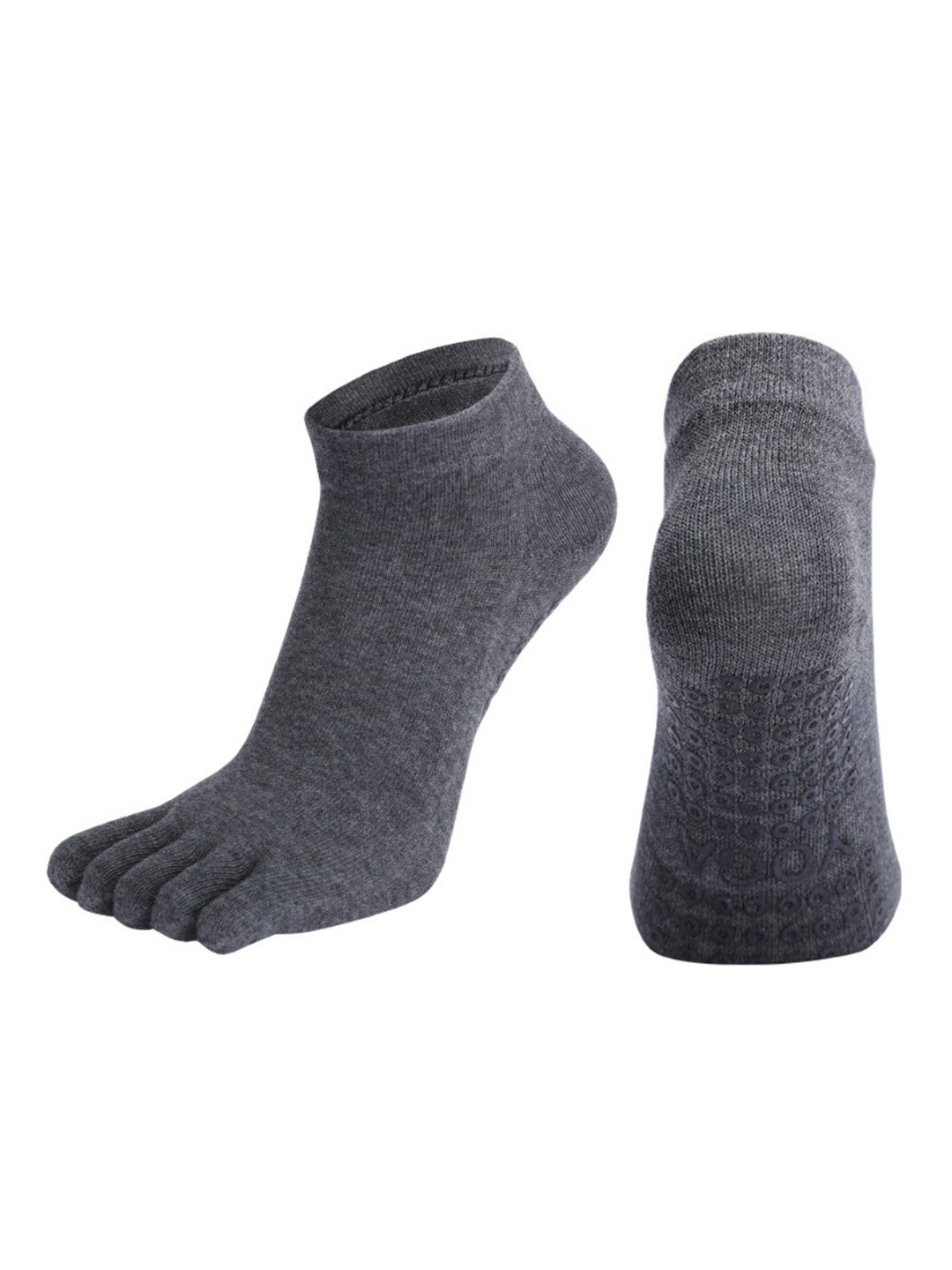 

BAESD Women Non-Slip Grips Anti Slip Ankle Length Yoga Socks, Grey