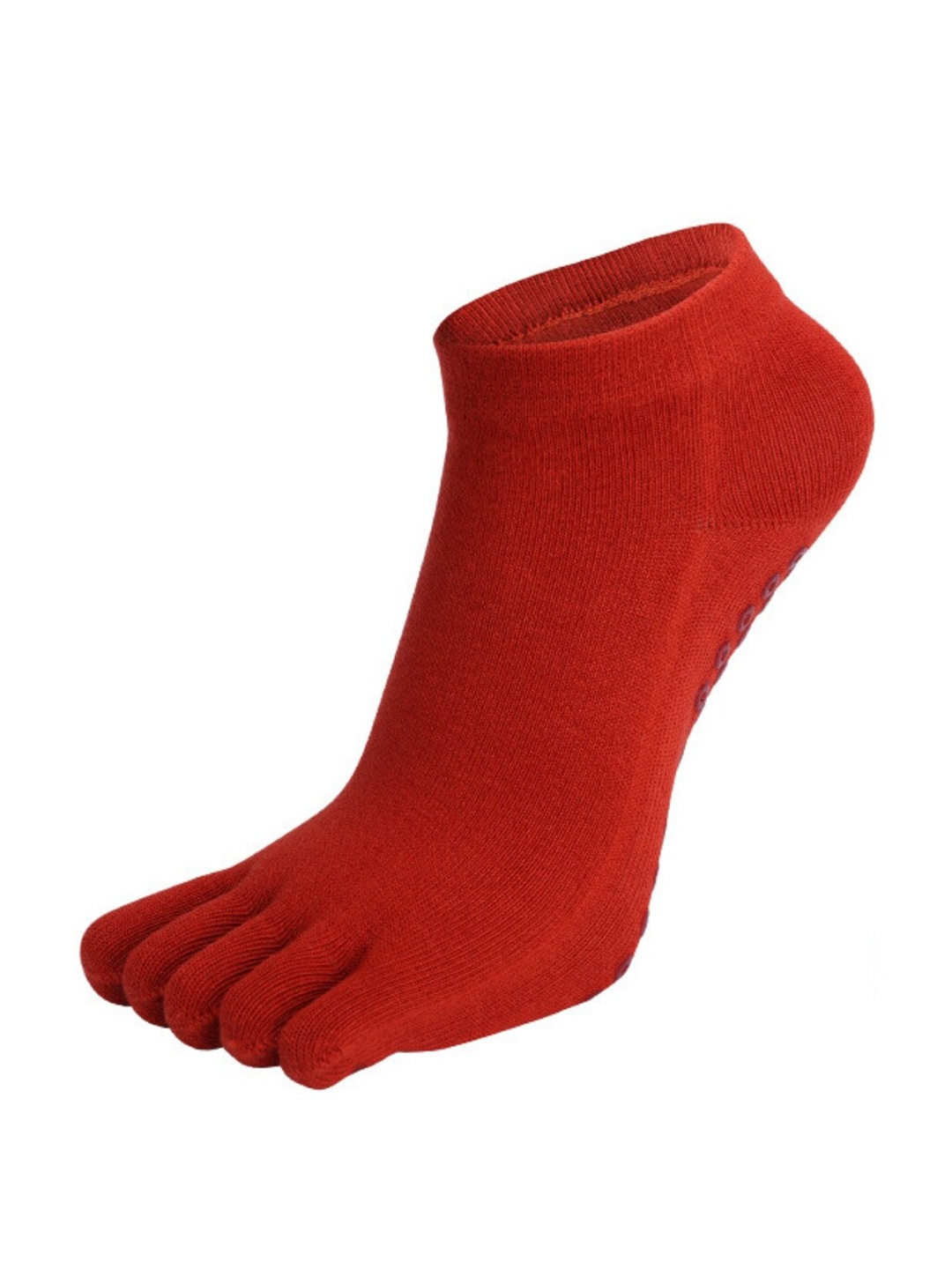 

BAESD Women Non-Slip Grips Anti Slip Ankle Length Yoga Socks, Orange