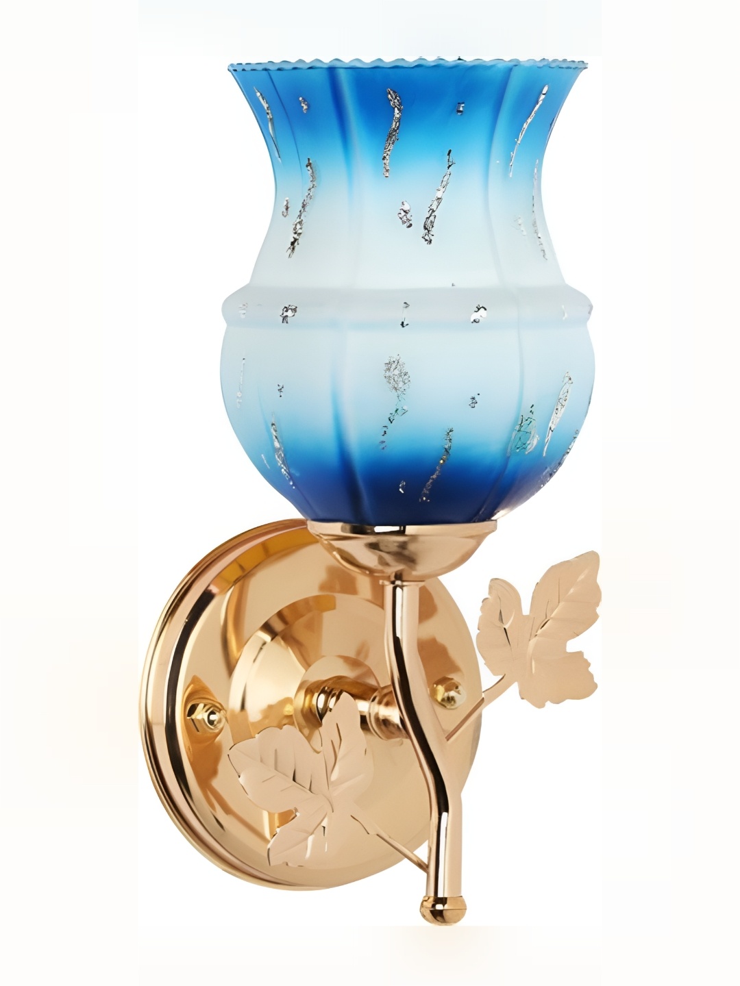 

1ST TIME Blue & White Printed Glass Contemporary Cylinder Shaped Wall Lamp