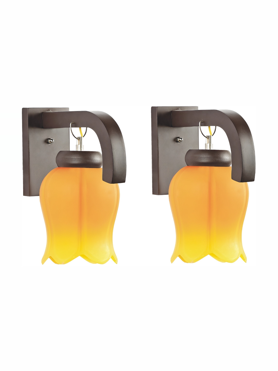 

1ST TIME Orange & Black 2 Pieces Glass Contemporary Wall Lamp