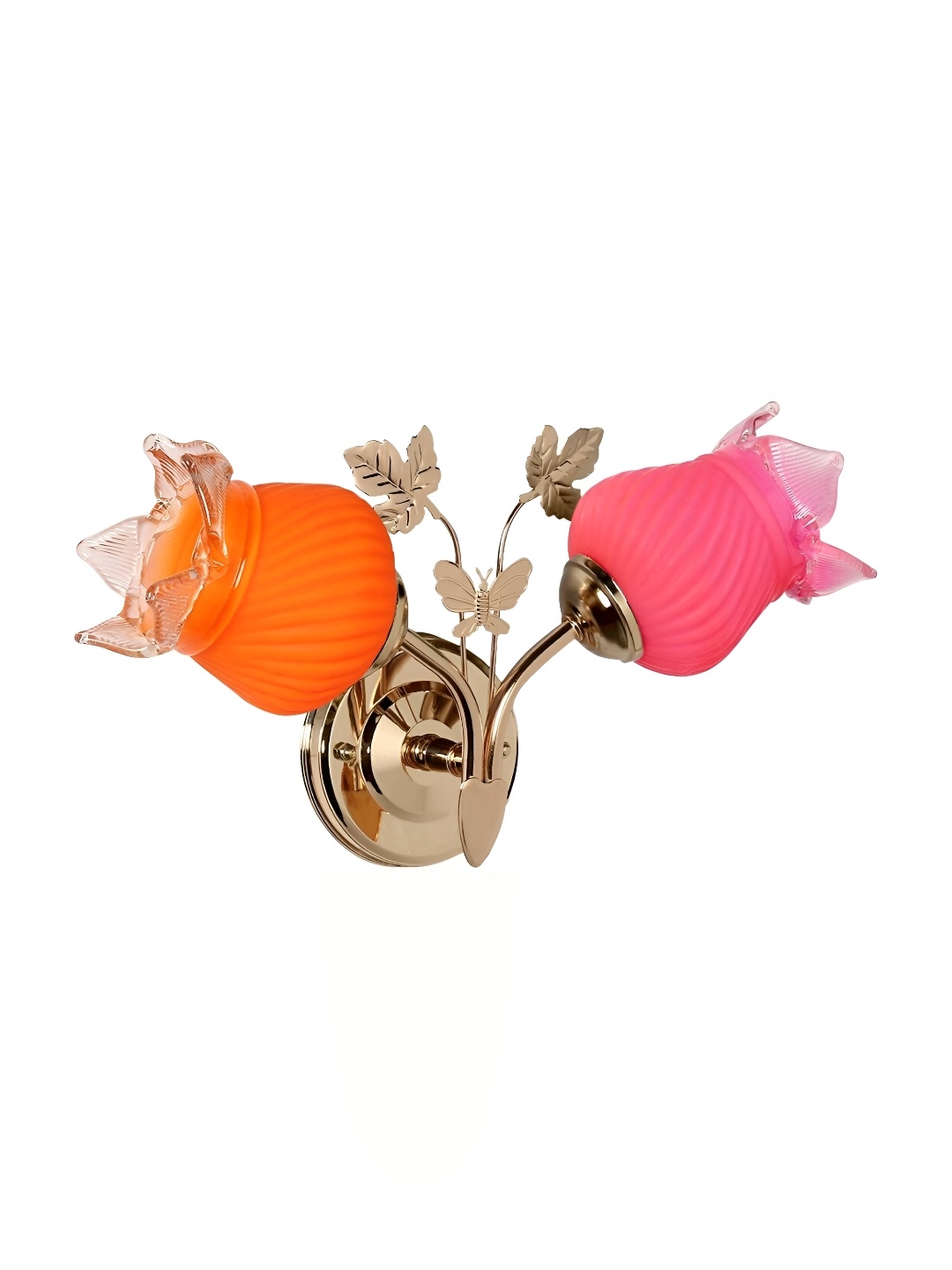 

1ST TIME Pink & Orange Glass Traditional Wall Lamp