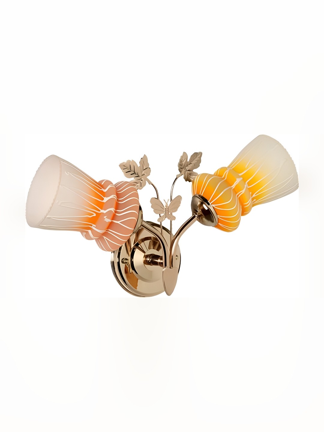 

1ST TIME White & Yellow Textured Glass Contemporary Wall Lamp