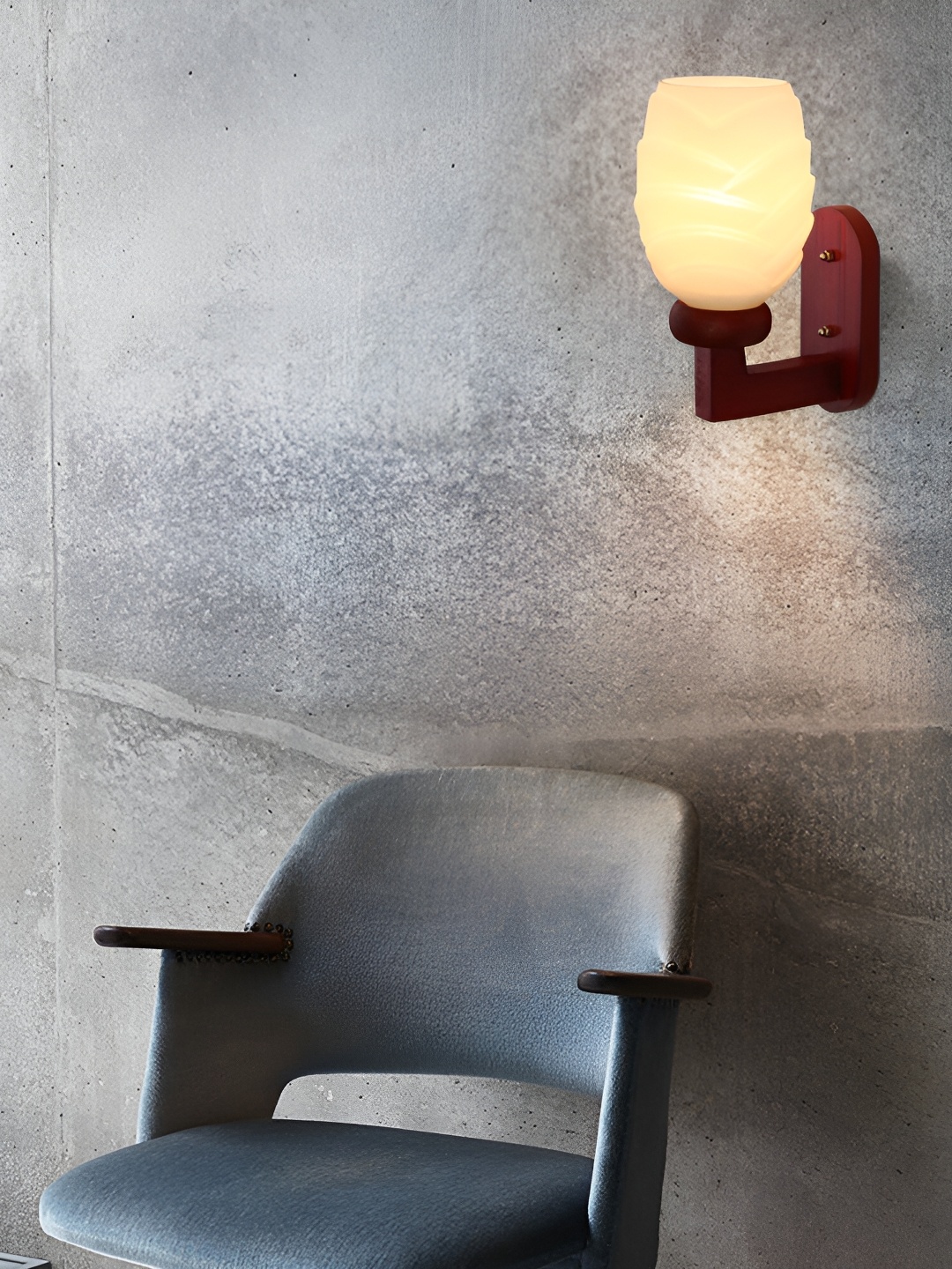 

1ST TIME White Textured Glass Traditional Cylinder Shaped Wall Lamp
