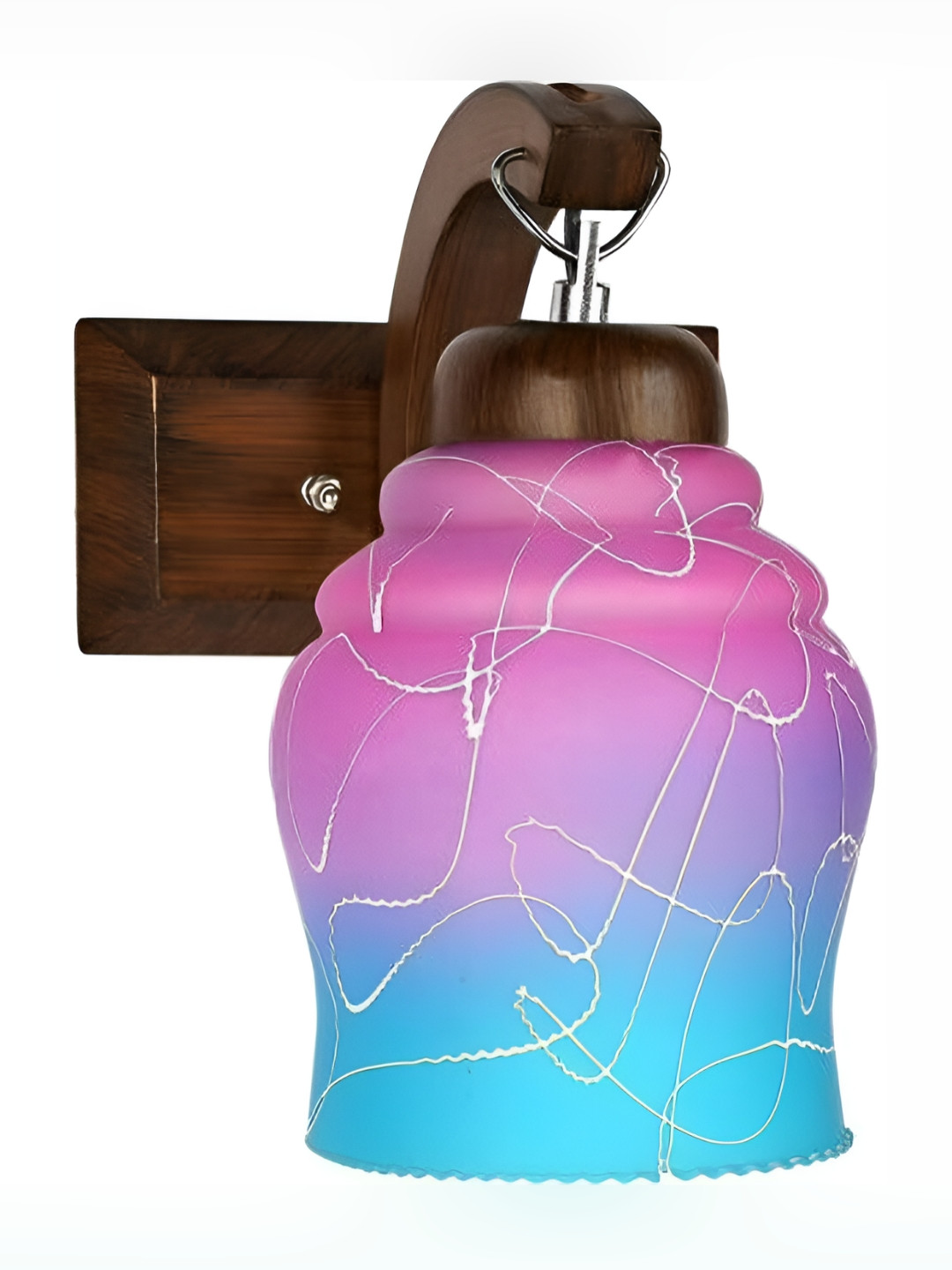

1ST TIME Pink & Blue Printed Glass Contemporary Wall Lamp