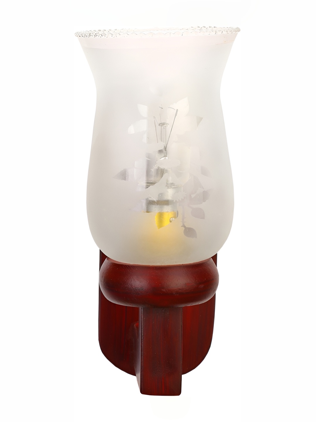 

1ST TIME White & Brown Glass Contemporary Abstract Shaped Wall Lamp