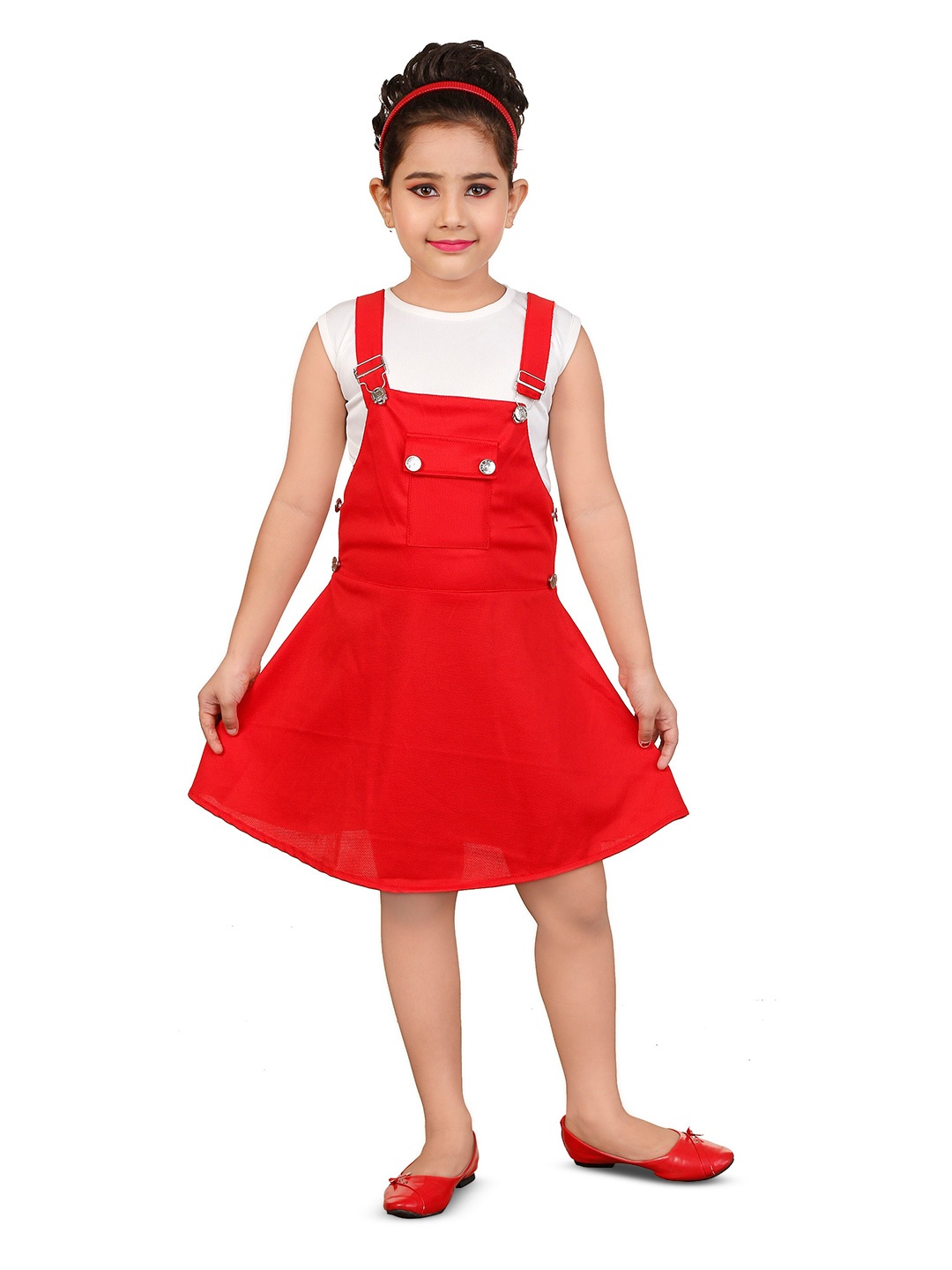 

BAESD Girls Top with Skirt, Red