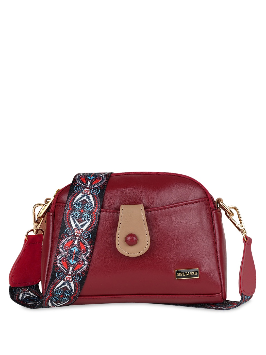 

Bellissa Structured Sling Bag, Maroon