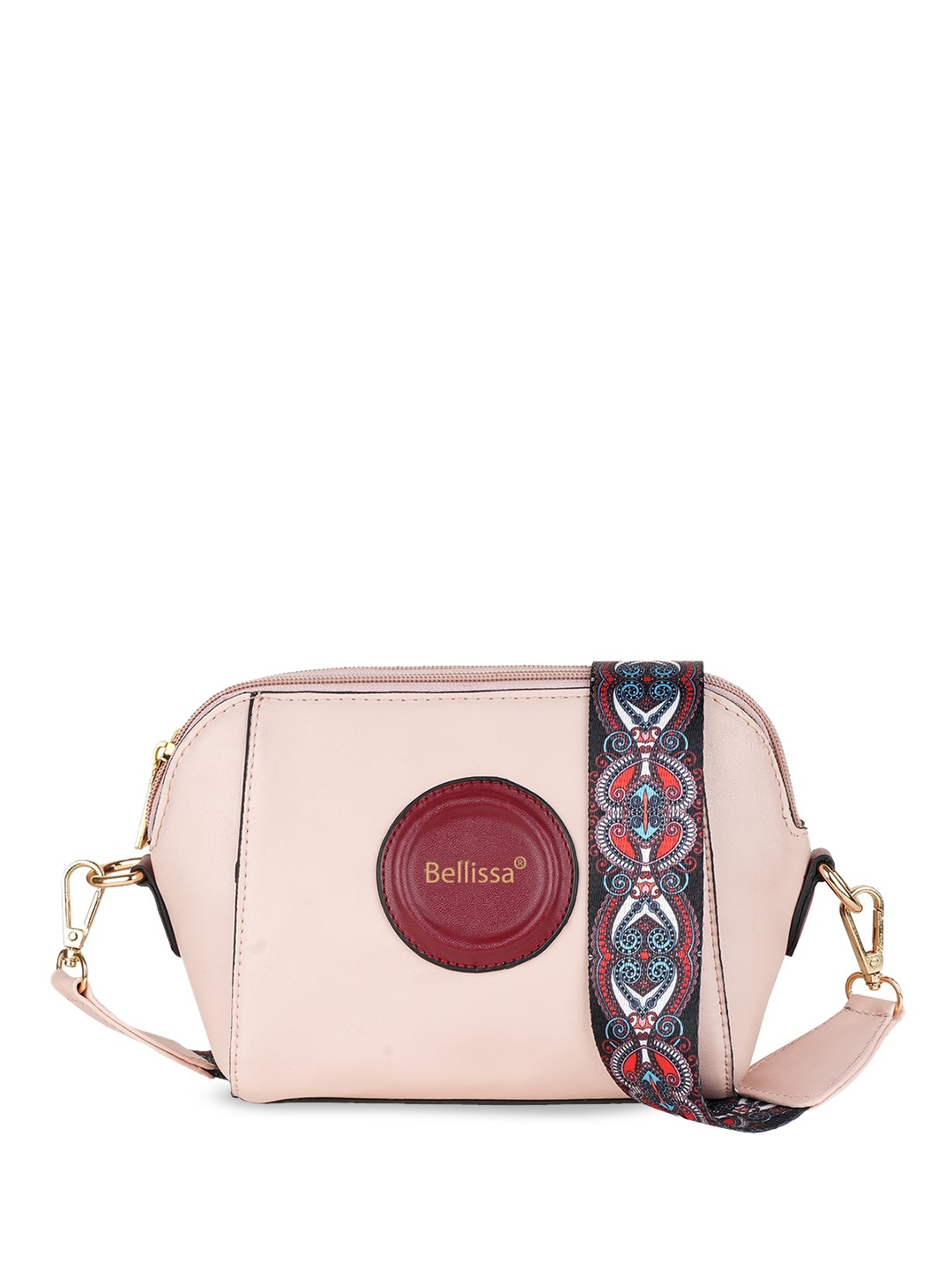 

Bellissa Structured Sling Bag, Peach