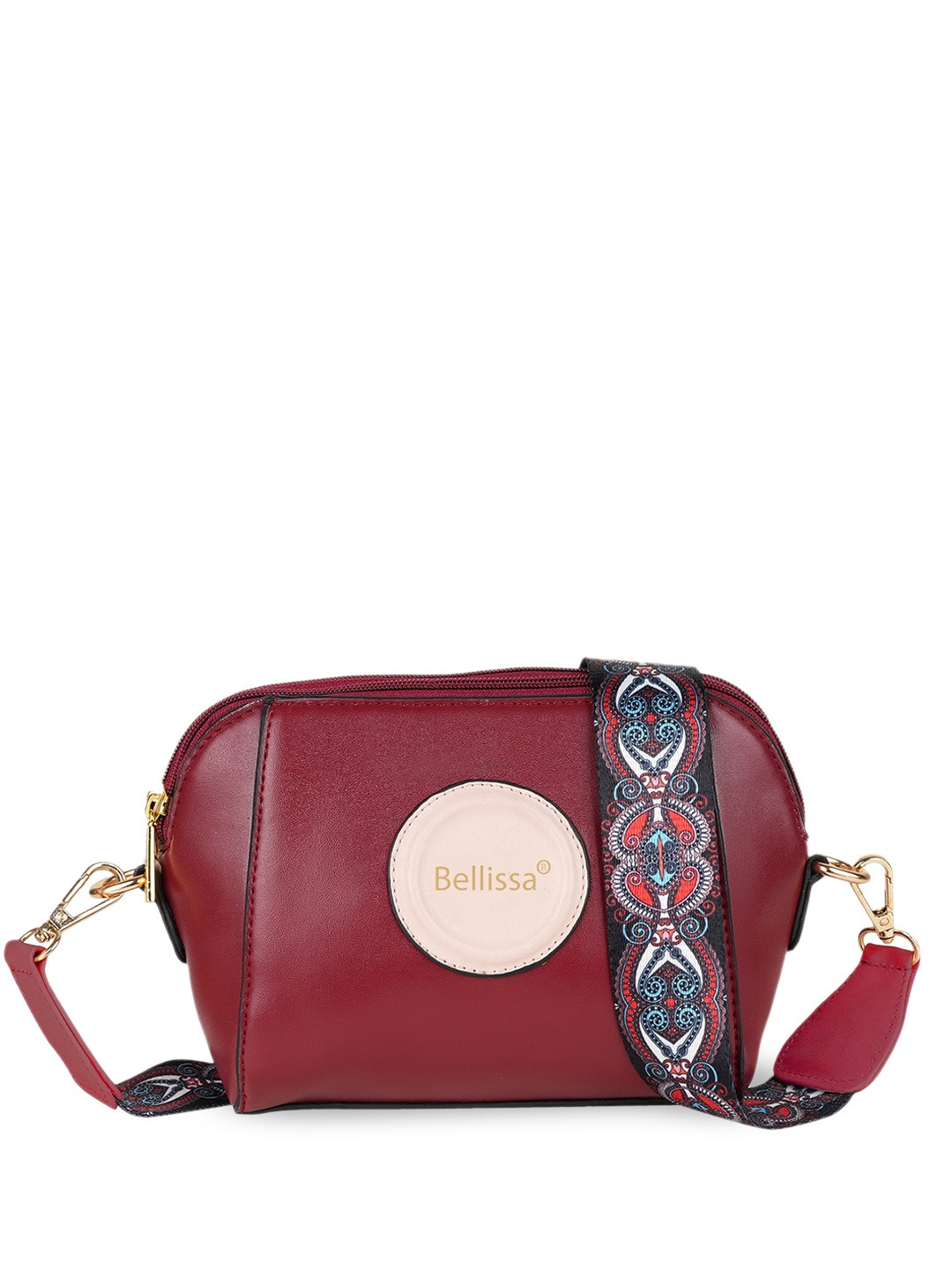 

Bellissa Structured Sling Bag, Maroon