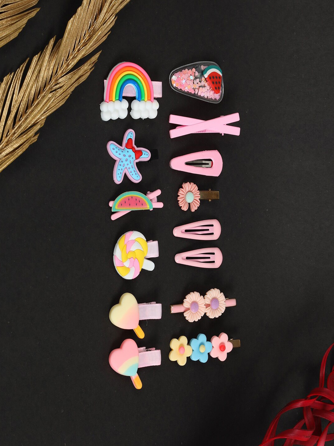 

Jewelz Girls Set Of 14 Hair Accessory Set, Pink