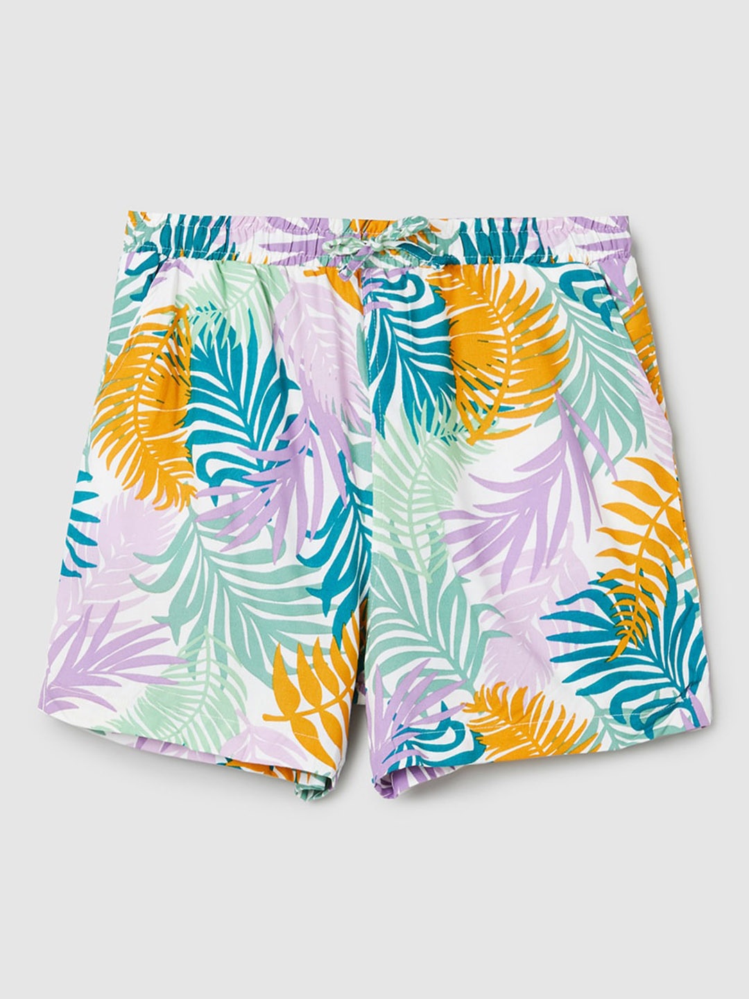 

max Girls Tropical Printed Shorts, Purple