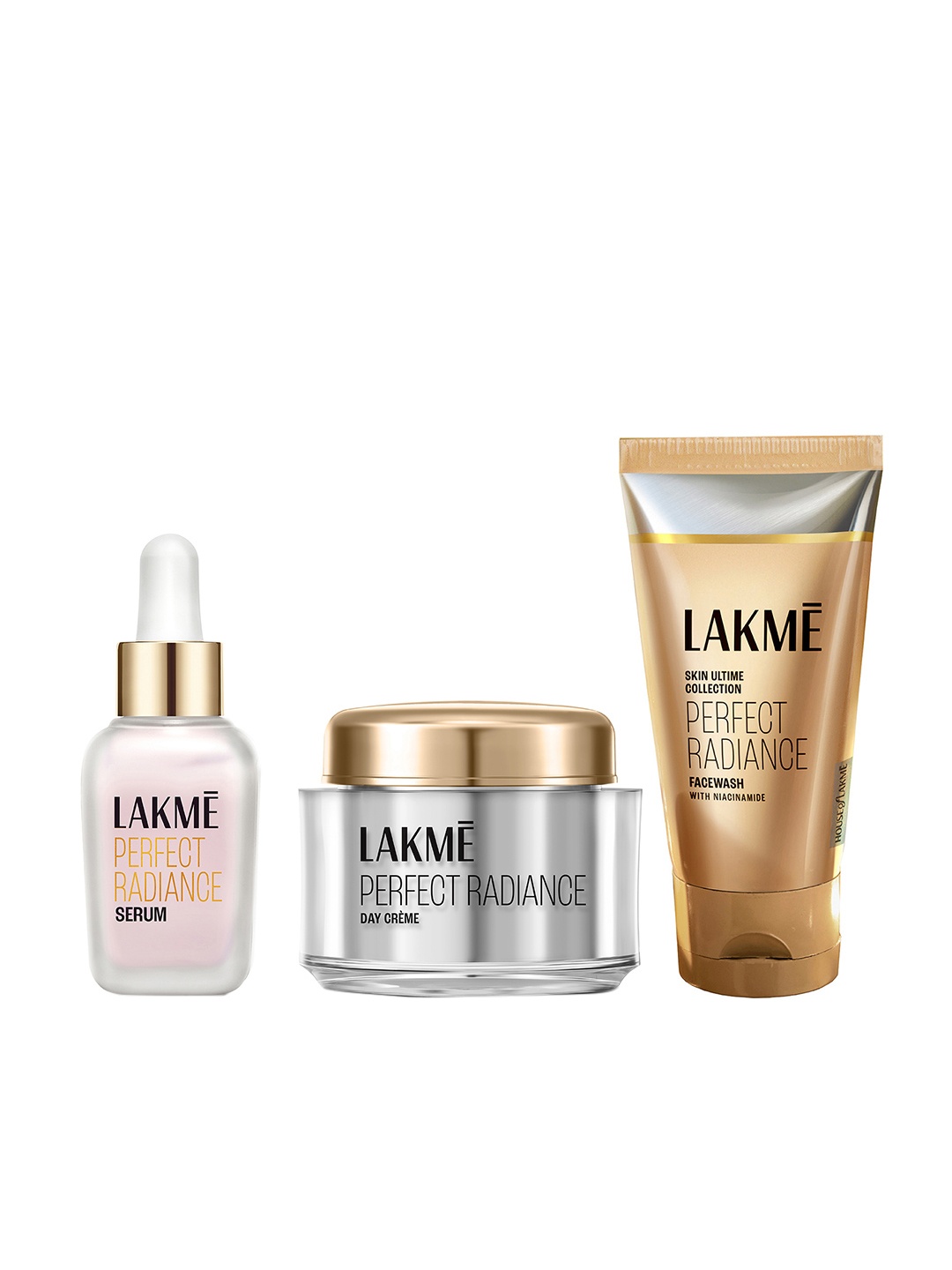 

Lakme Absolute Perfect Radiance Set of Creme 50 g + Face Wash 50 g + Face Serum 15 ml, Grey