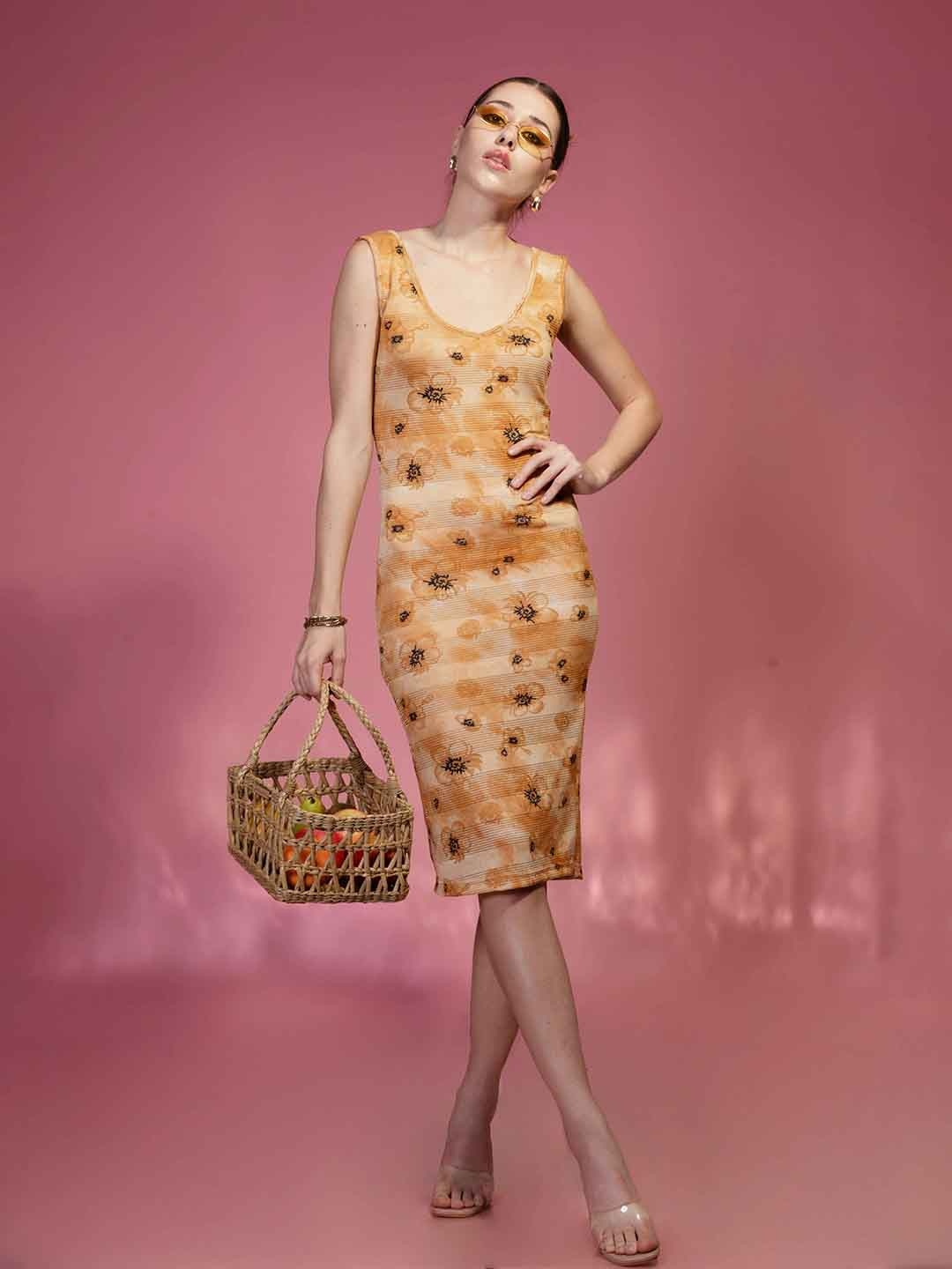 

Stylecast X Hersheinbox Floral Print Sheath Dress, Orange
