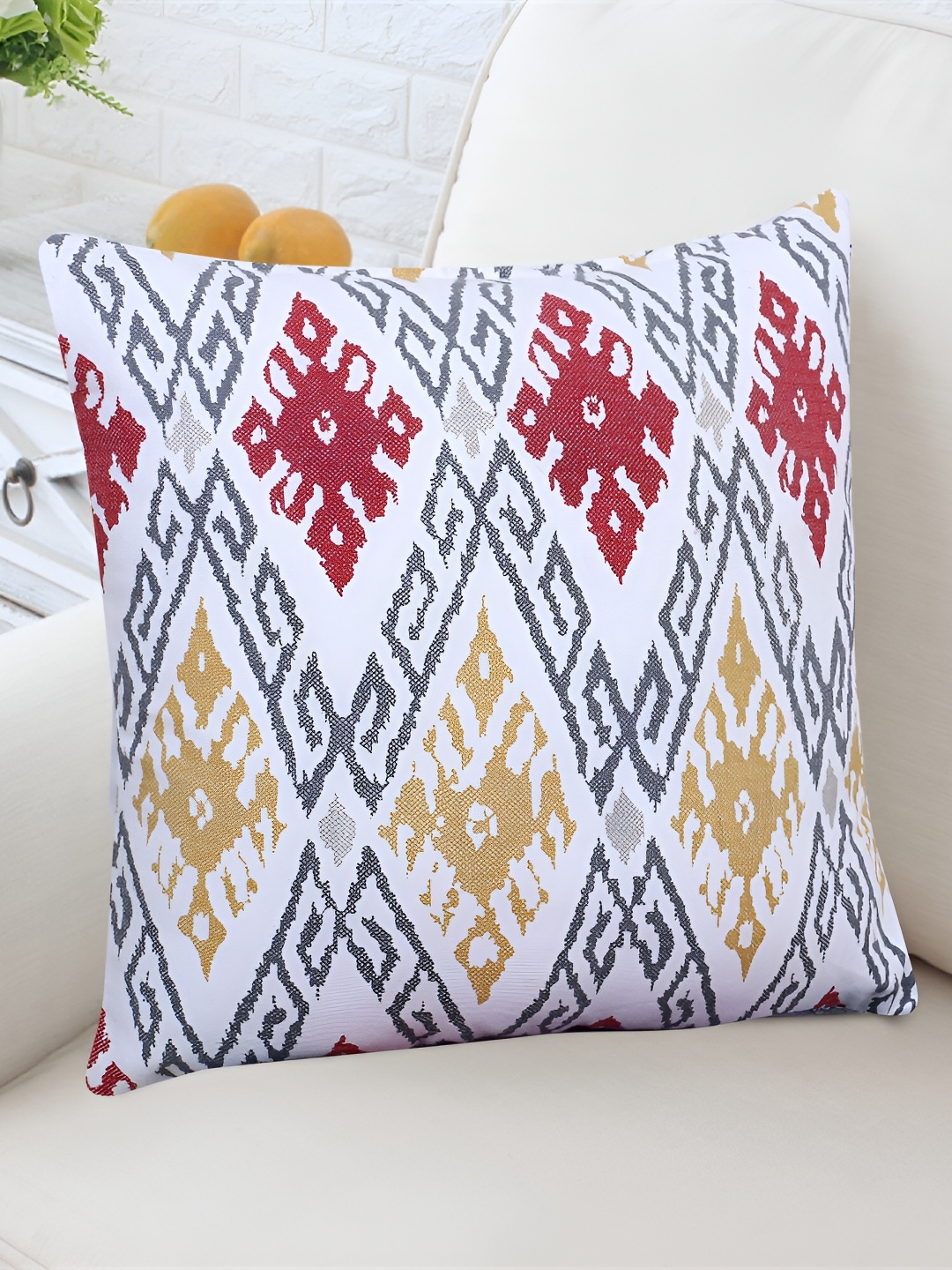 

Texstylers Red 5 Pieces Abstract Square Cushion Covers