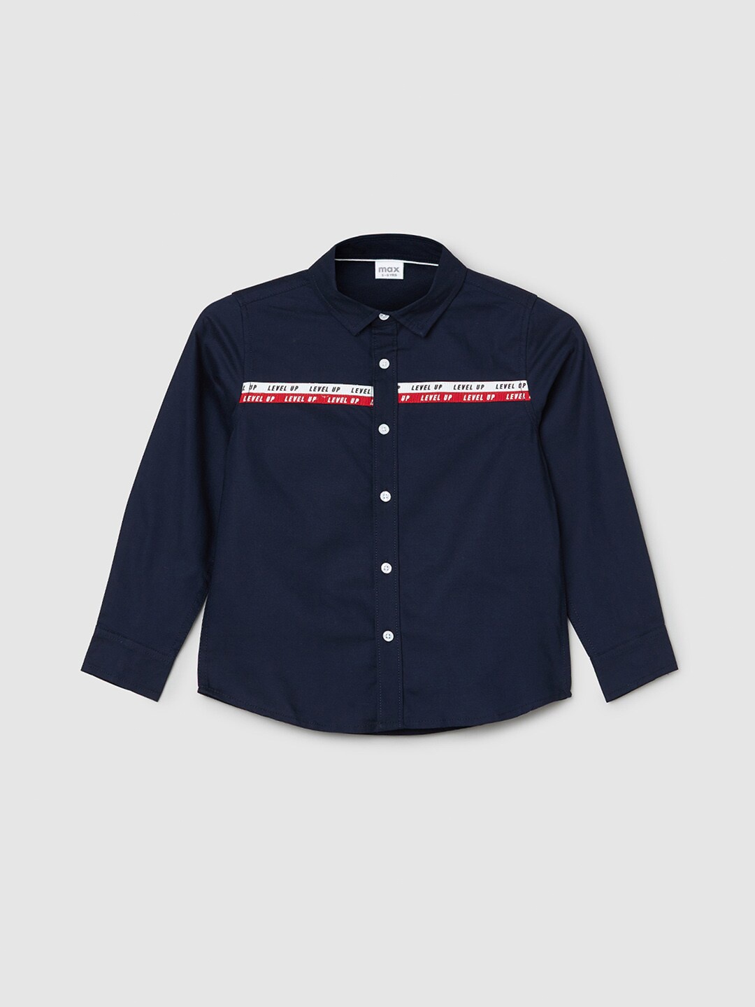 

max Boys Pure Cotton Casual Shirt, Navy blue