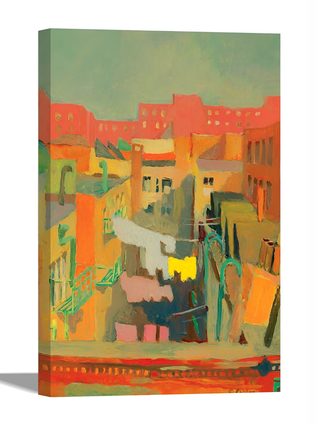 

Tamatina Yellow & Orange Vintage City Printed Wall Art