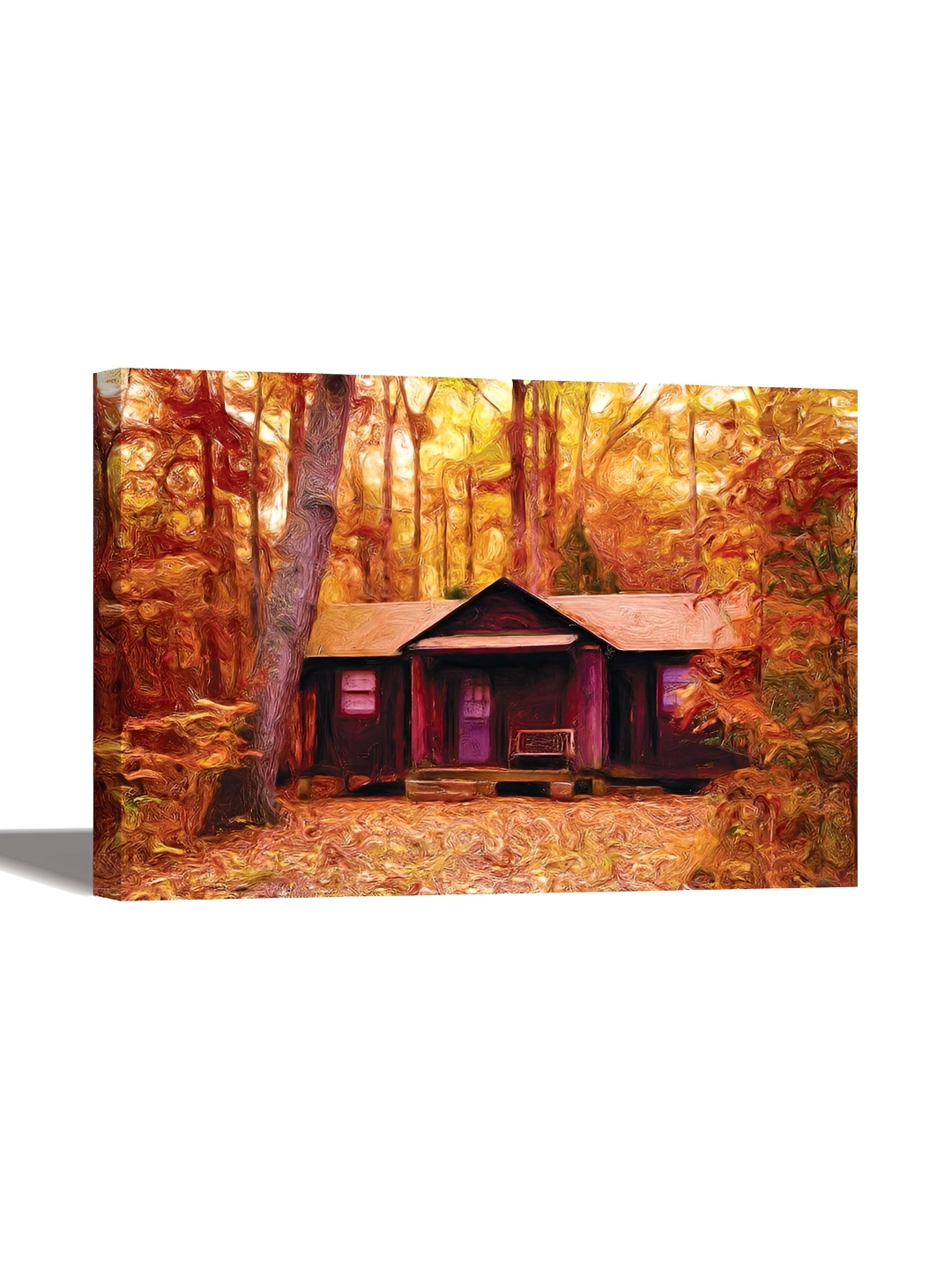 

Tamatina Brown & Green Canvas Botanical & Dream House Painting Wall Art