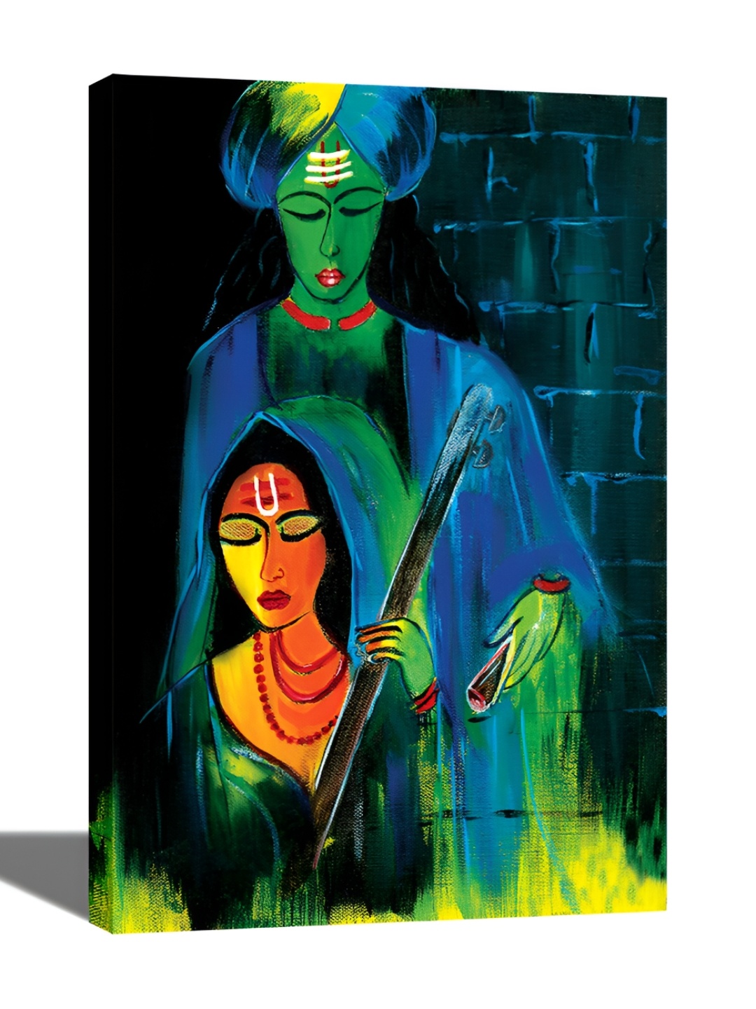 

Tamatina Blue Krishna with Meera Canvas Wall Decor