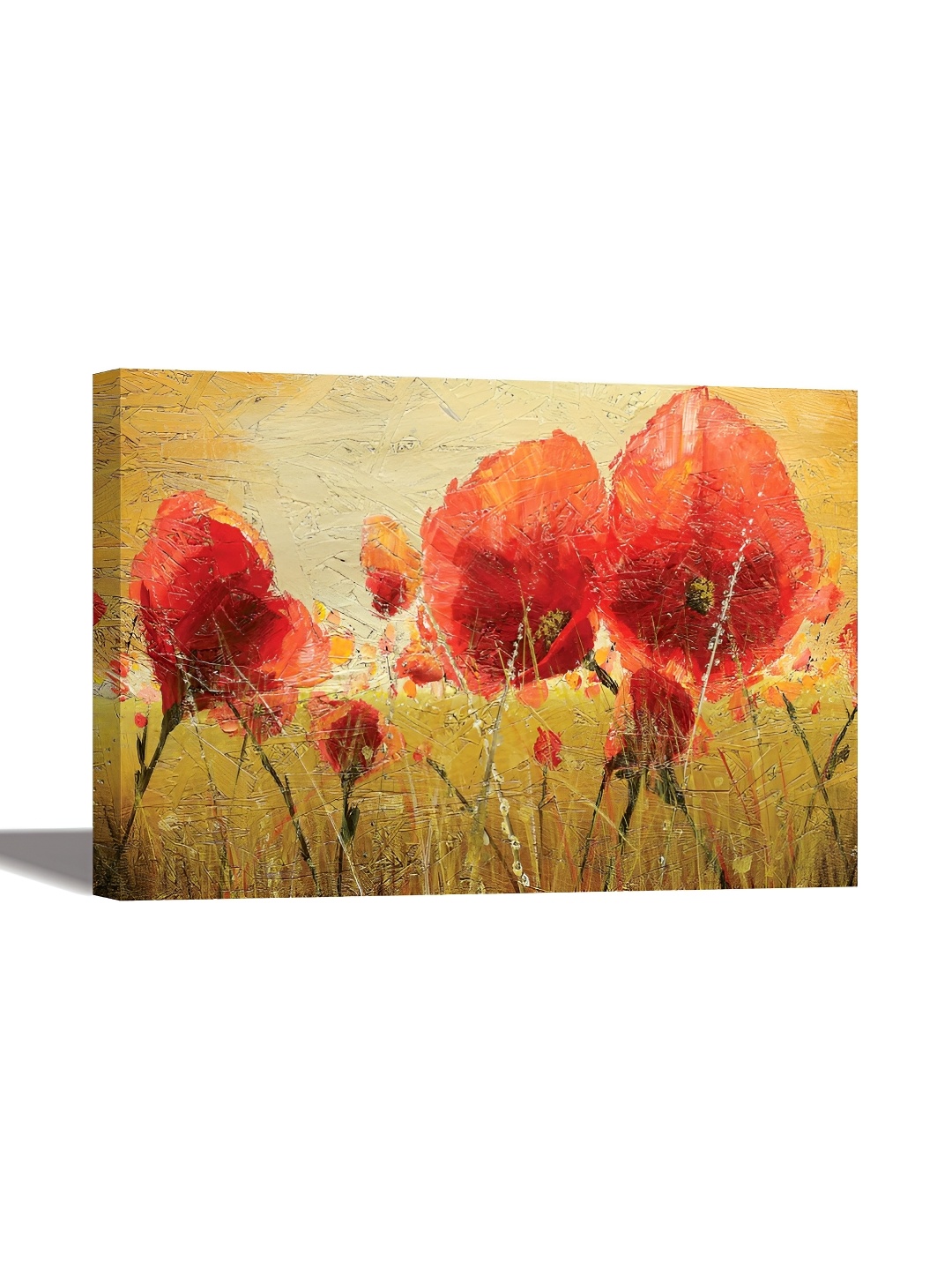 

Tamatina Red & Yellow Canvas Floral Painting Wall Art