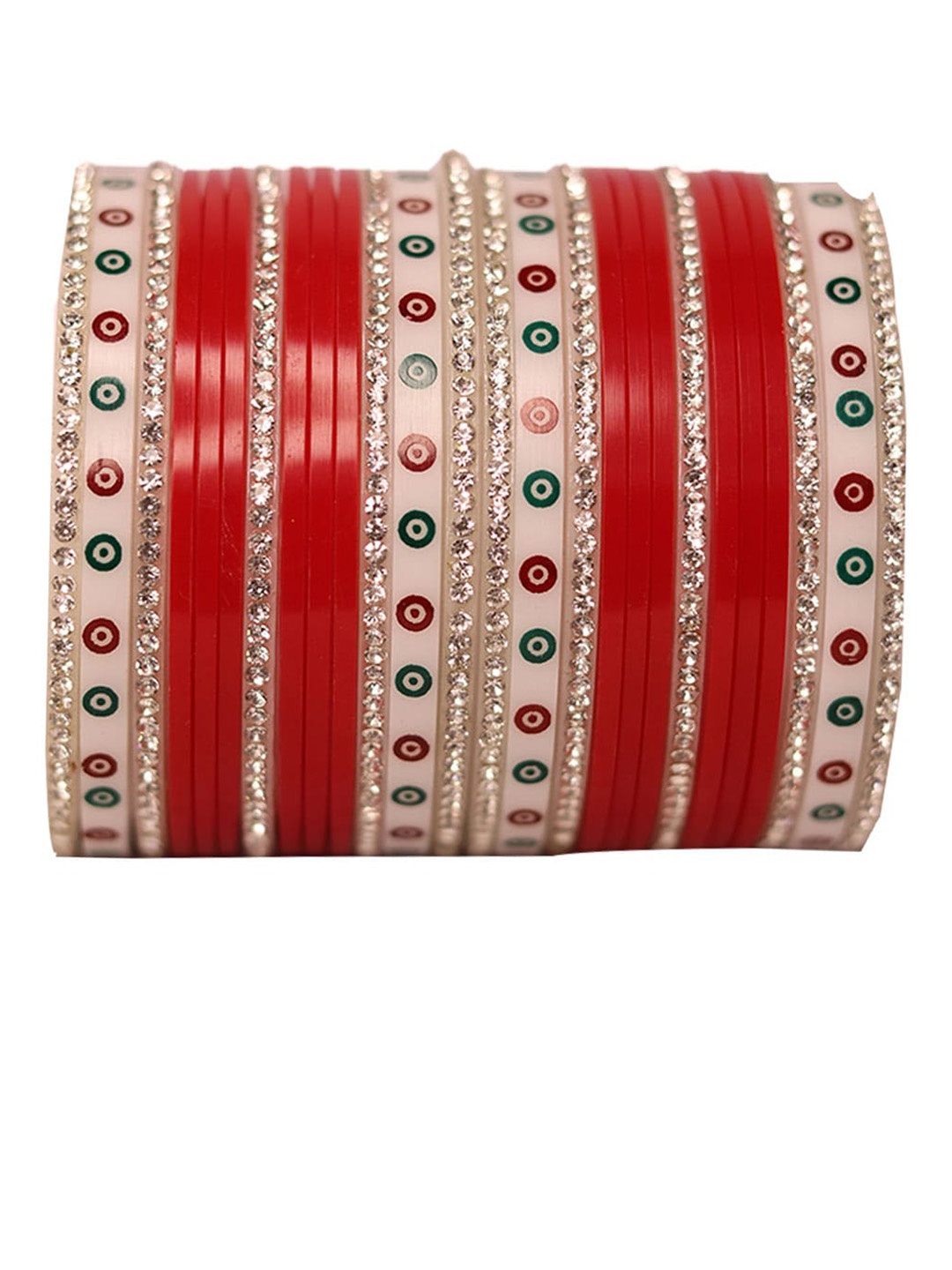 

Veoni BELLE Set Of 2 Diamond Studded Bridal Chuda Bangles, Gold