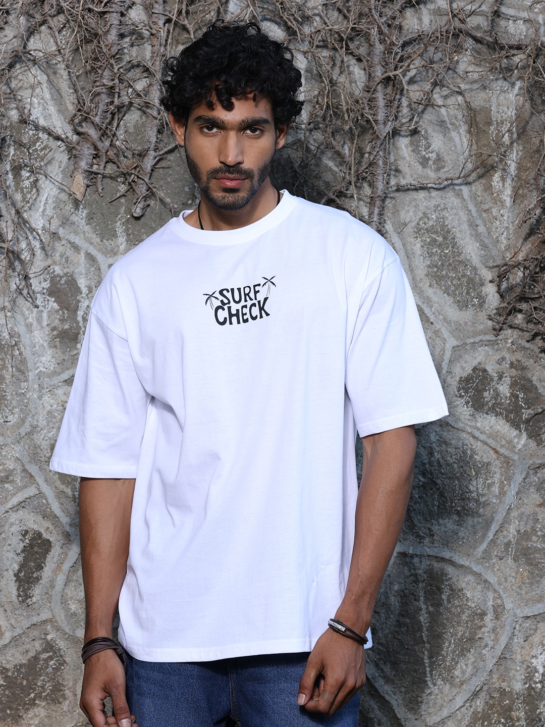 Thomas Scott Round Neck Typography Bio Finish Cotton T-shirt, White