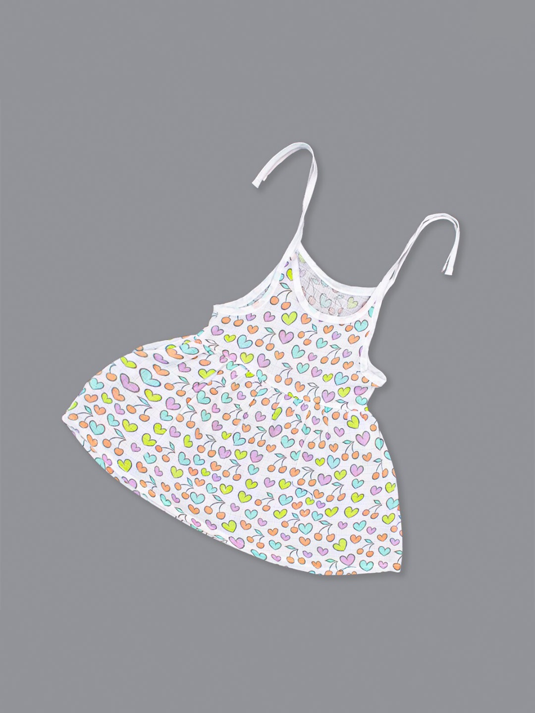 

Born Babies Girls Print Shoulder Straps Organic Cotton A-Line Dress, Yellow
