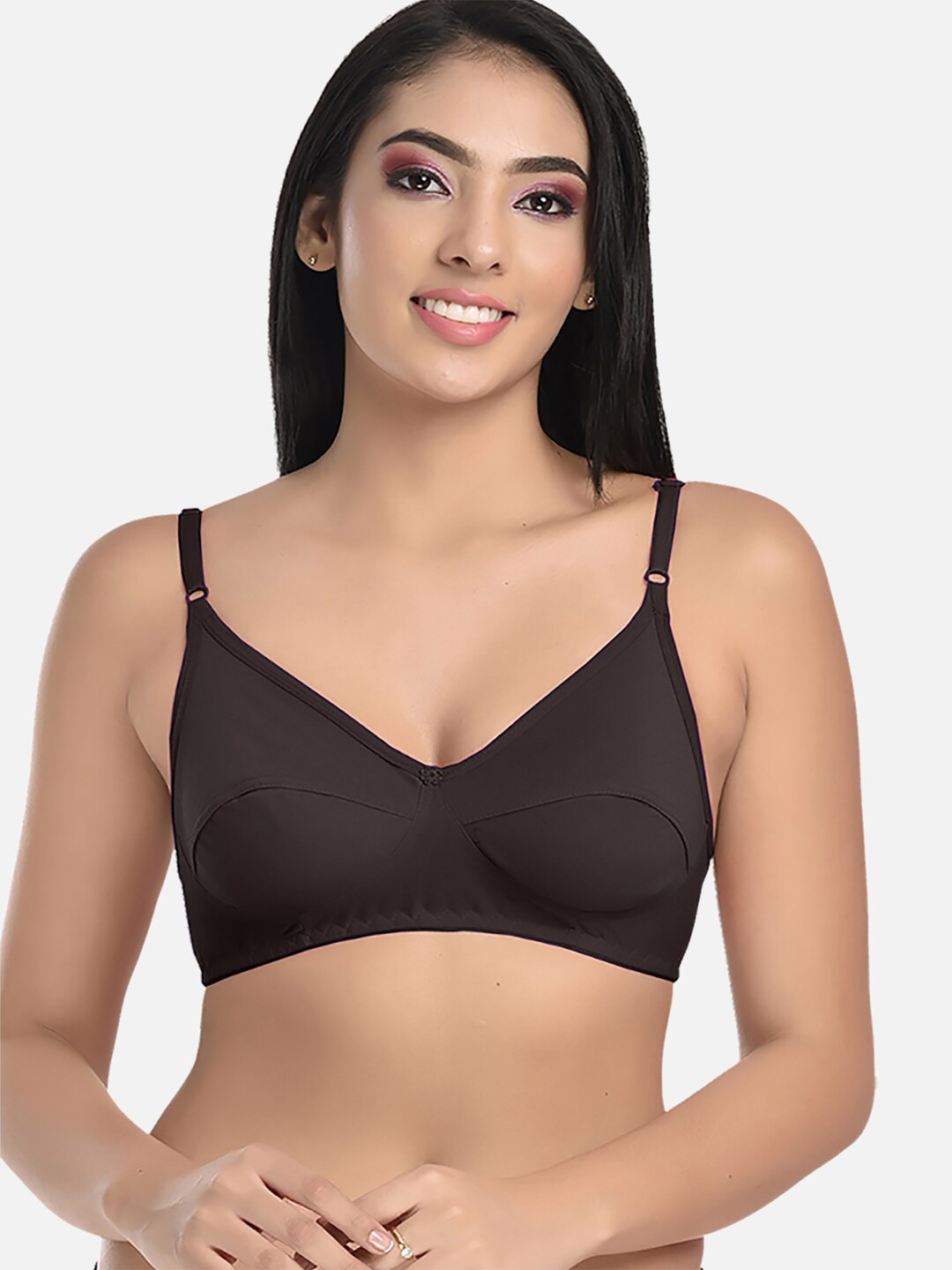 

StyFun Medium Coverage Non Padded Everyday Bra With All Day Comfort, Black