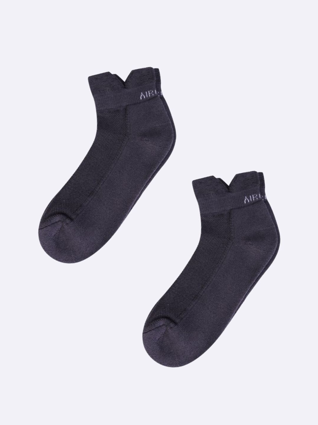 

AIR GARB Pack Of 2 Anti-Bacterial Ankle-Length Socks, Grey