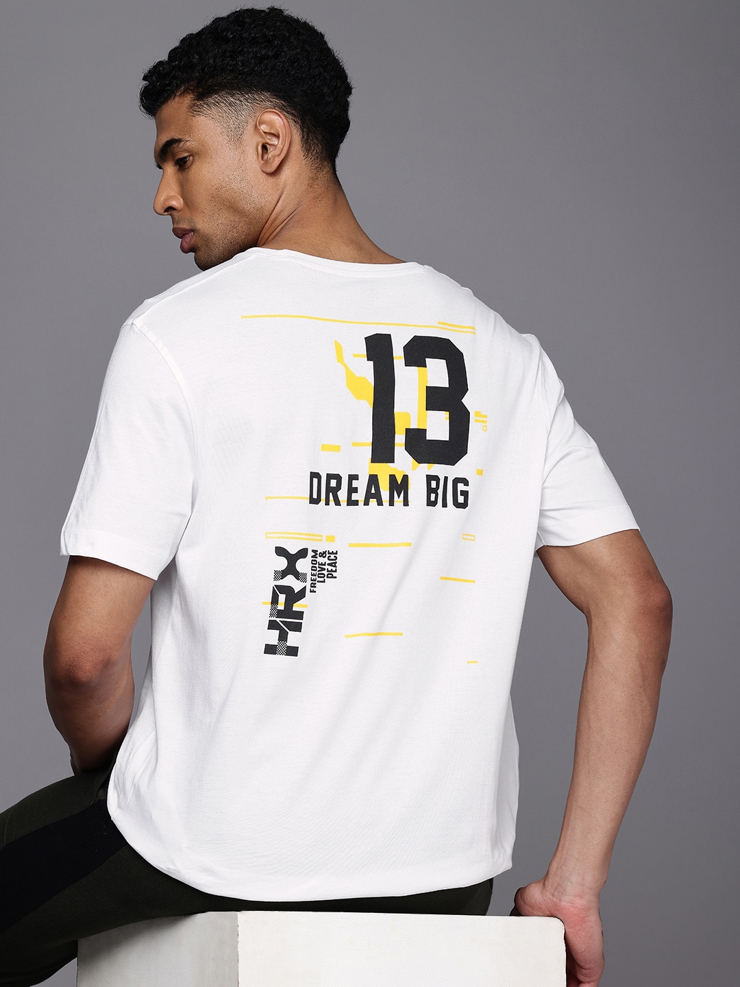 

HRX by Hrithik Roshan Men Typography Printed Bio Finish Oversized T-shirt, White