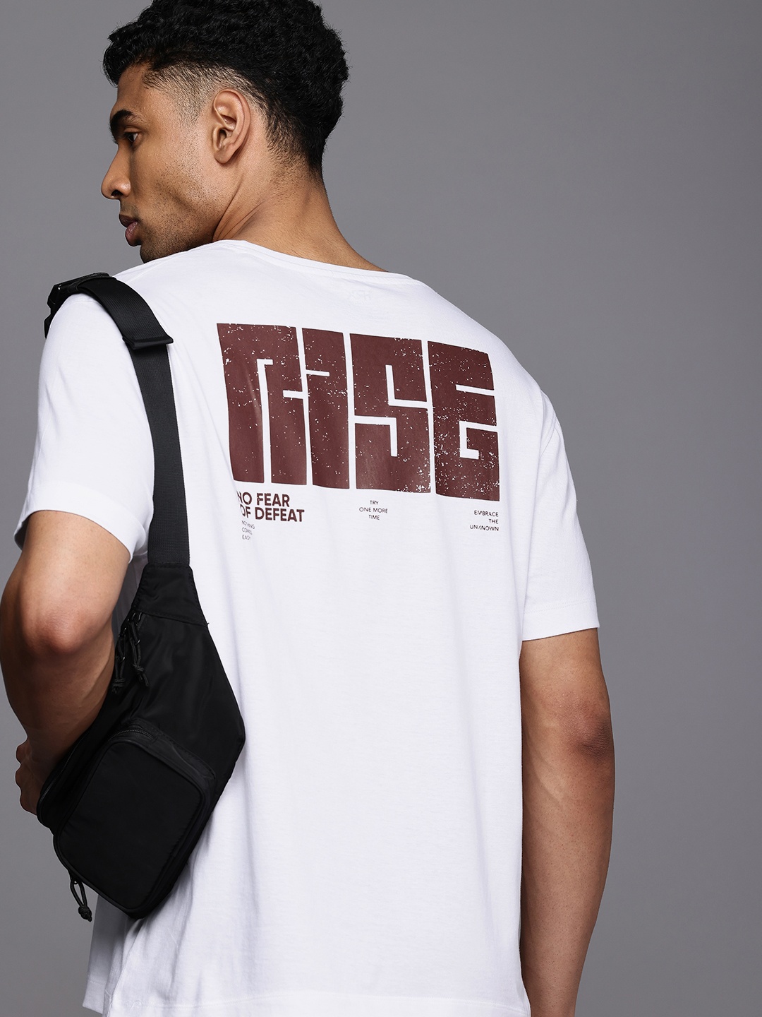 

HRX by Hrithik Roshan Men Typography Printed Bio Finish Oversized T-shirt, White