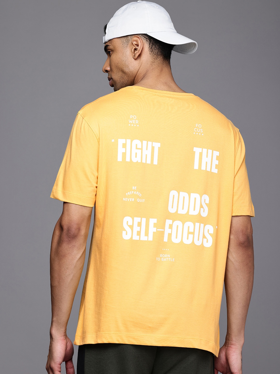 

HRX by Hrithik Roshan Men Typography Printed Bio Finish Oversized T-shirt, Yellow