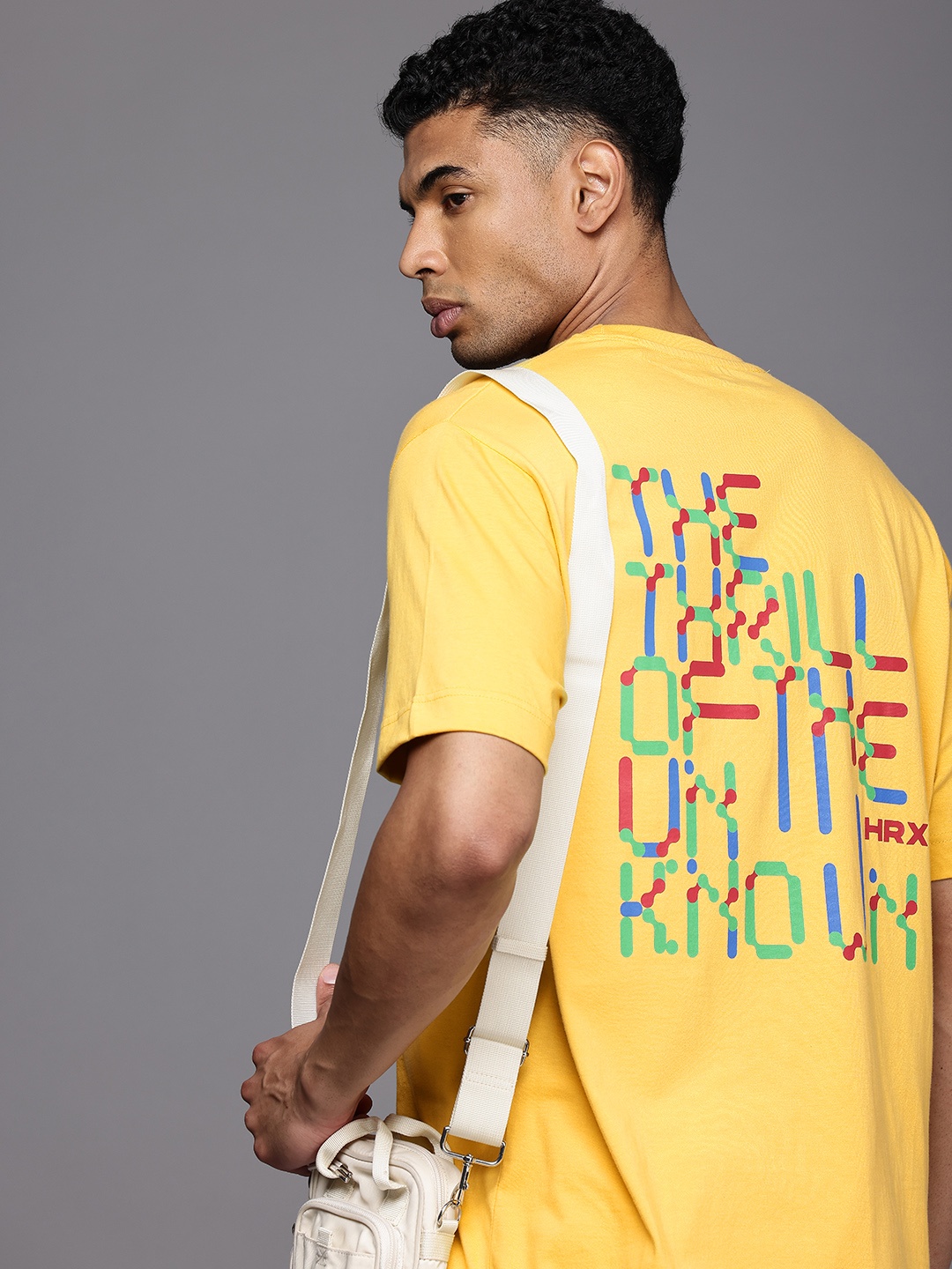 

HRX by Hrithik Roshan Men Typography Printed Bio Finish T-shirt, Yellow
