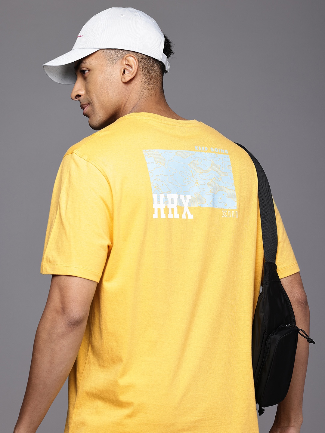 

HRX by Hrithik Roshan Men Graphic Printed Bio Finish T-shirt, Yellow