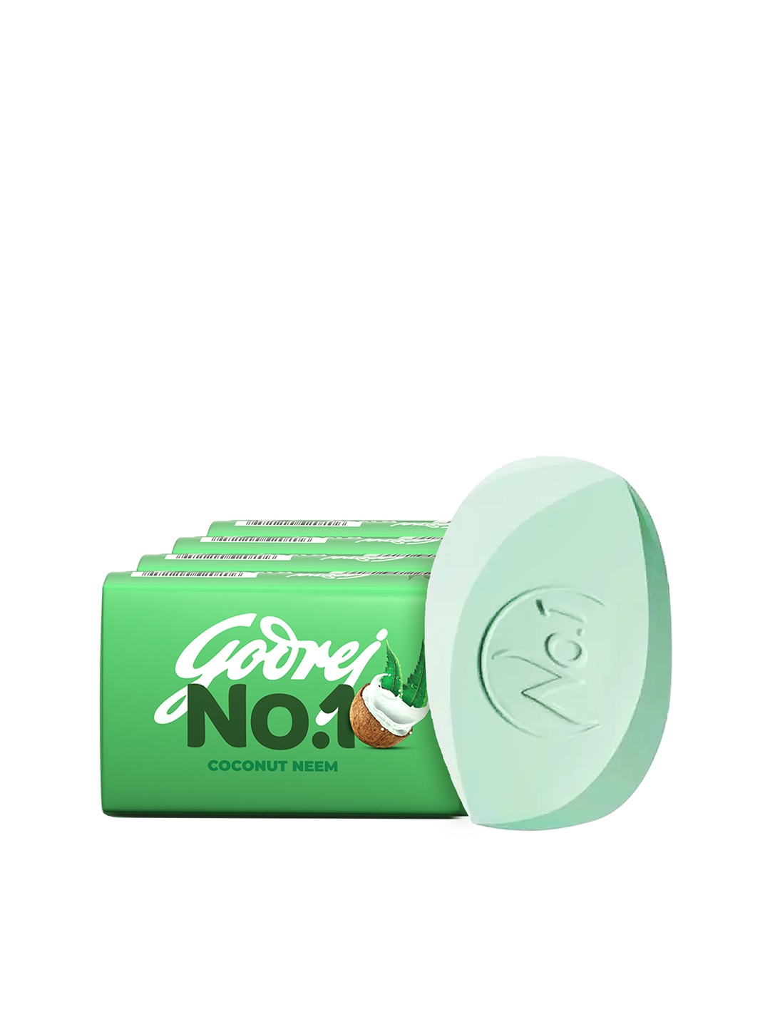

Godrej No.1 Set of 4 Coconut & Neem Bath Soap - 150 g Each, Green