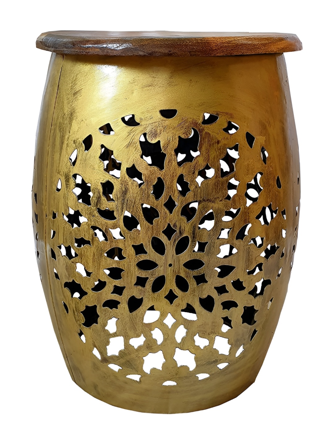 

RSN Gold Toned Metal Sitting & Showpiece Stool