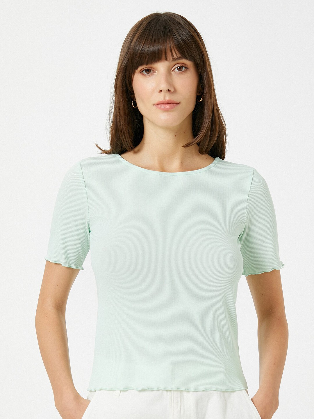 

Koton Round Neck Short Sleeves T-shirt, Green
