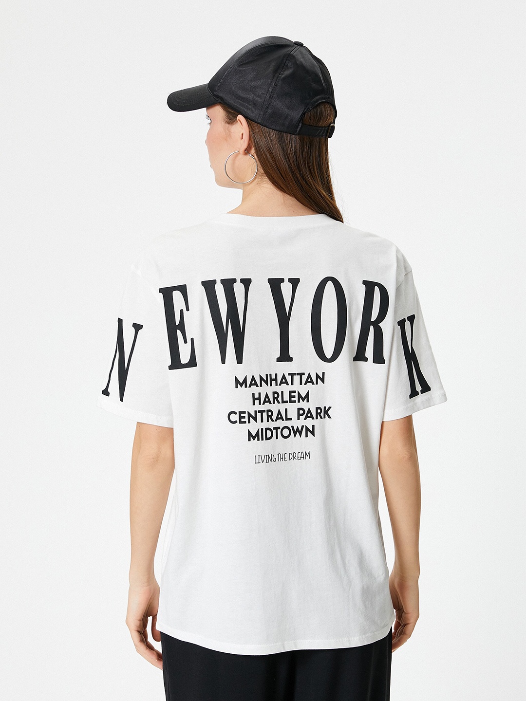 

Koton Typography Printed Cotton Round Neck Knitted T-shirt, Beige