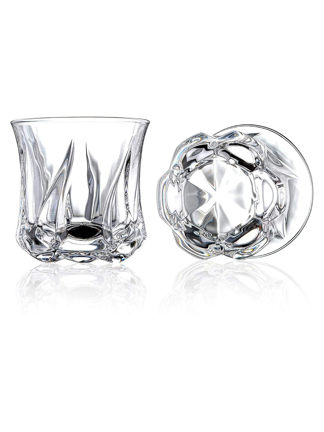 

PERICAL Transparent 6 Pieces Premium Twist Whisky Glasses 360ml