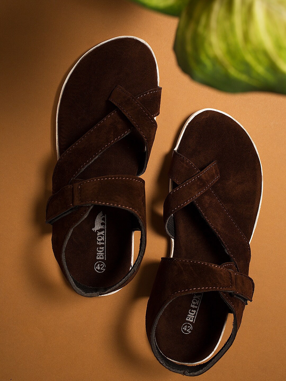 

Big Fox Men Suede Comfort Sandals, Brown