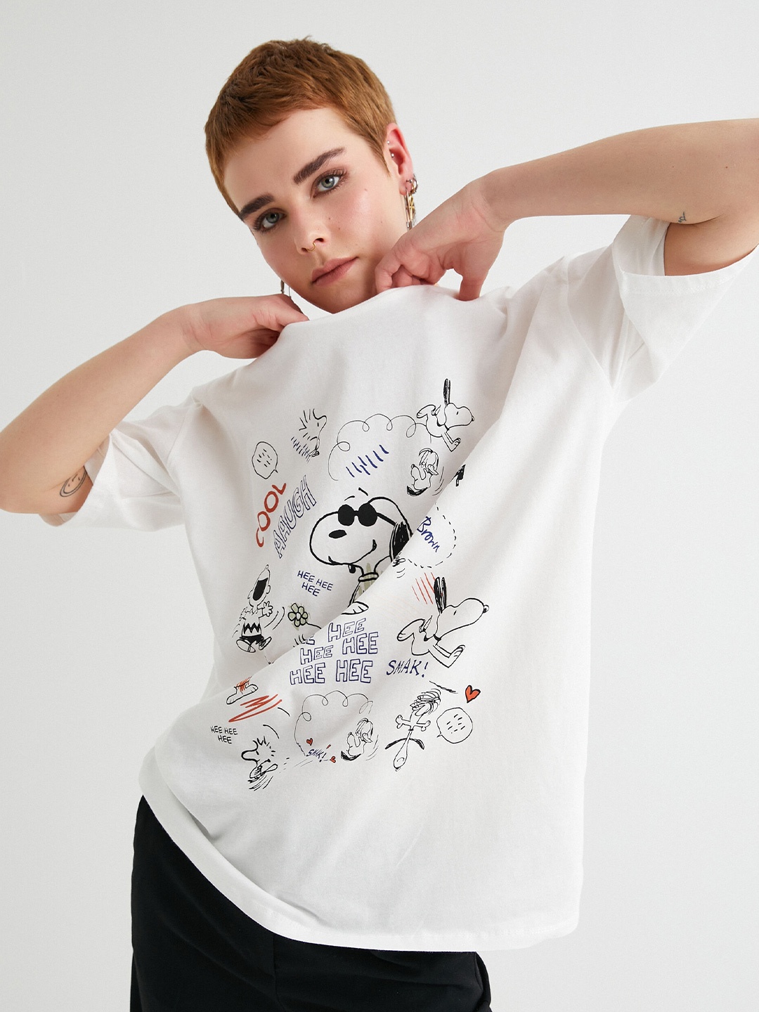 

Koton Snoopy Printed Pure Cotton T-shirt, White