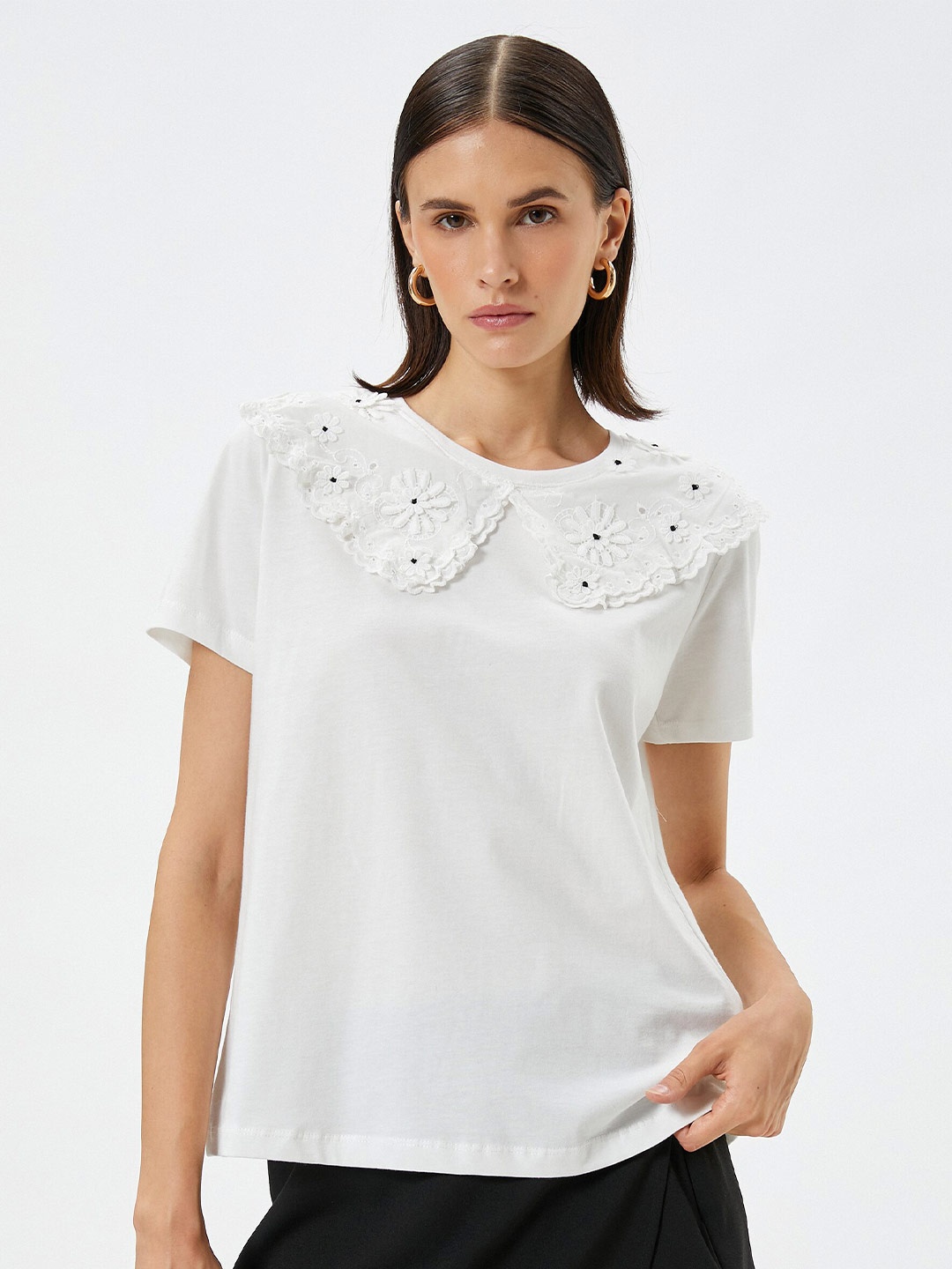 

Koton Henley Neck T-shirt, White