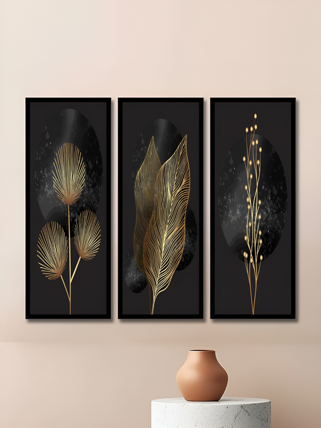 

WENS Black & Grey 3 Pieces Other Painting Wall Art