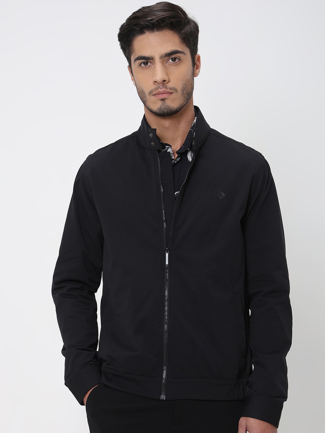 

Mufti Mock Collar Sporty Jacket, Black