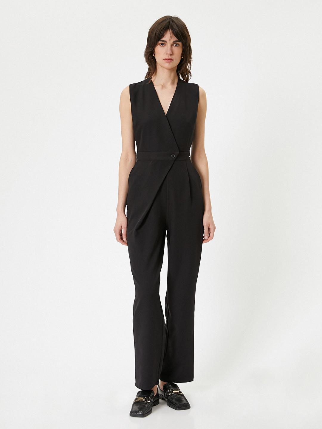 

Koton V-Neck Maxi Dress, Black