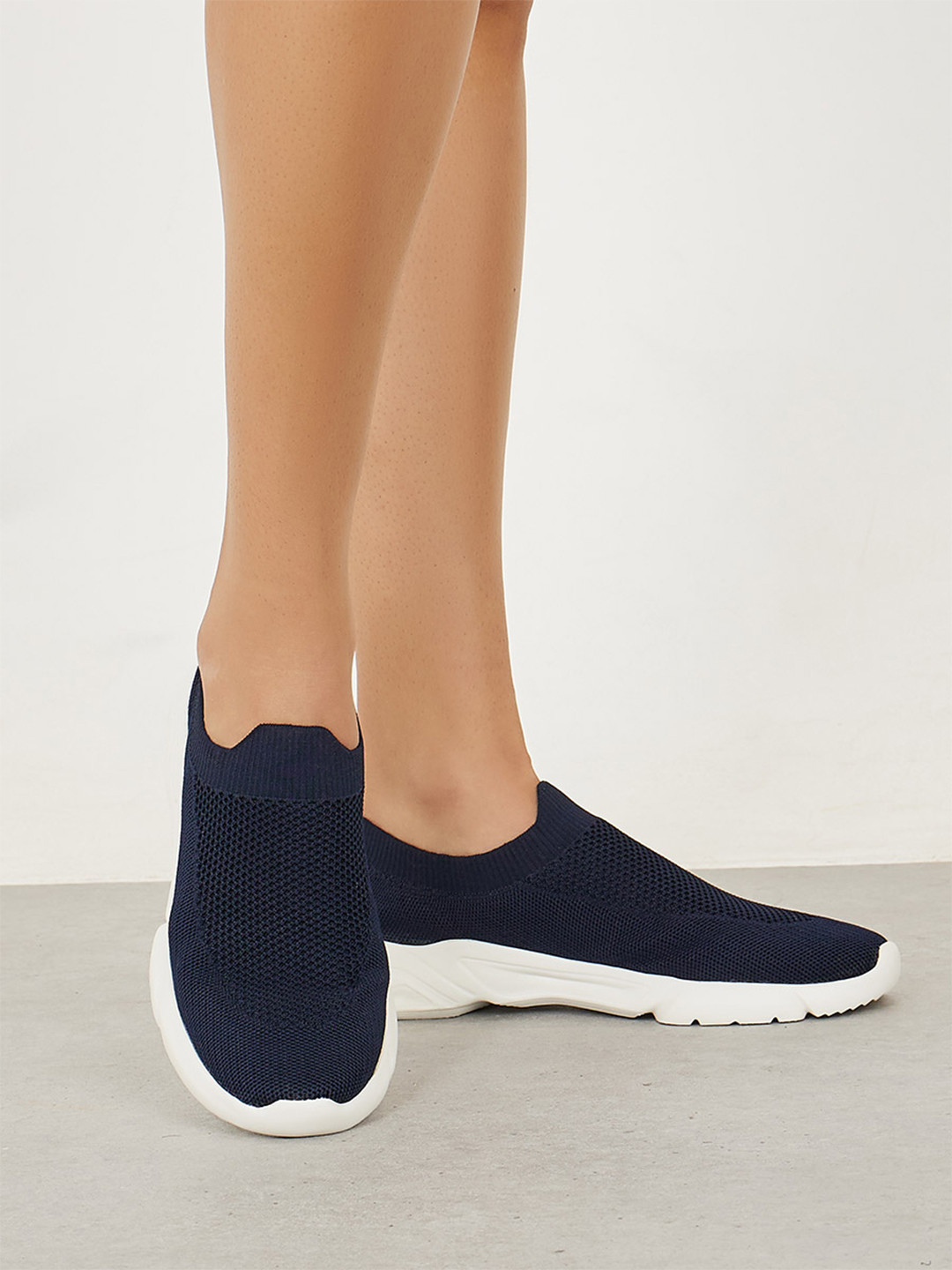

Styli Women Mesh Running Non Marking Sneakers, Navy blue
