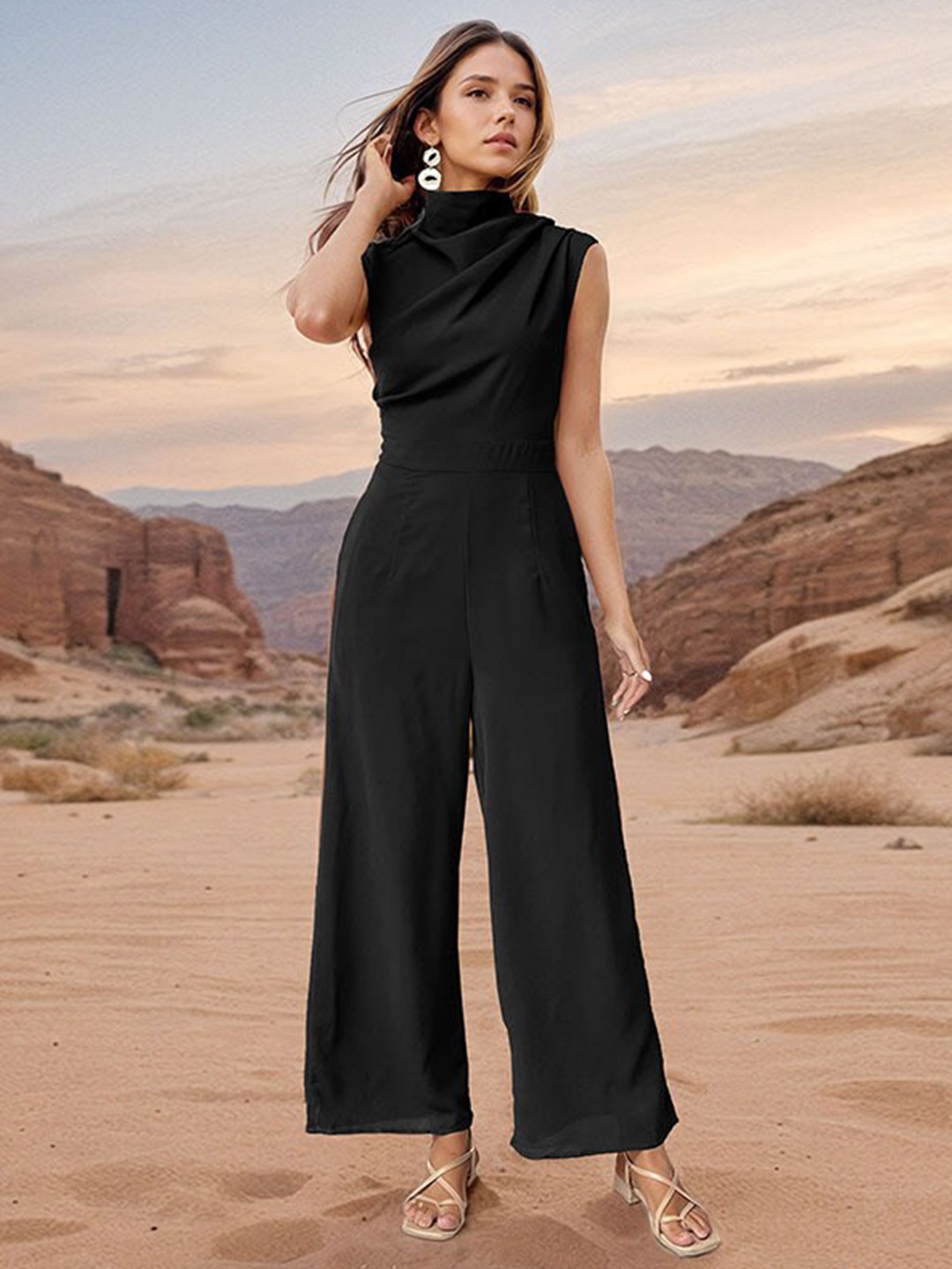

StyleCast x Revolte Black Sleeveless Basic Jumpsuit