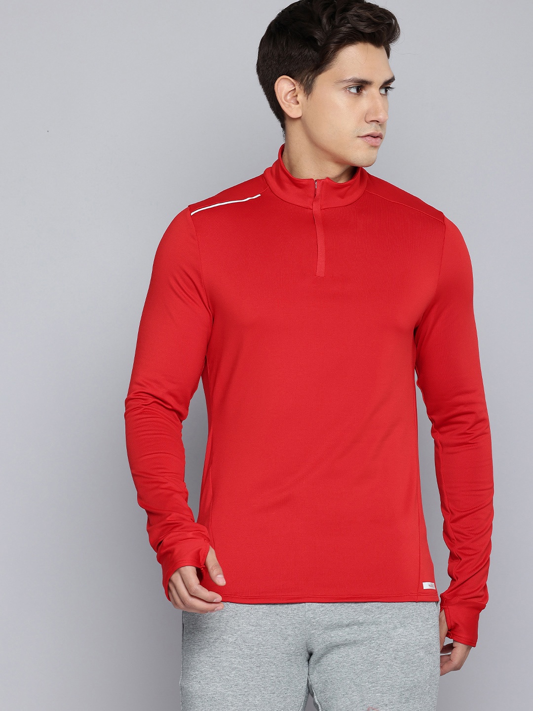 

Kalenji By Decathlon High Neck Long Sleeves Running Sports T-shirt, Red